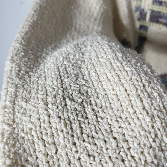 Northern Isles Floral Leaf Button Down Silk Linen Mohair Cardigan Sweater Small - Picture 4 of 11